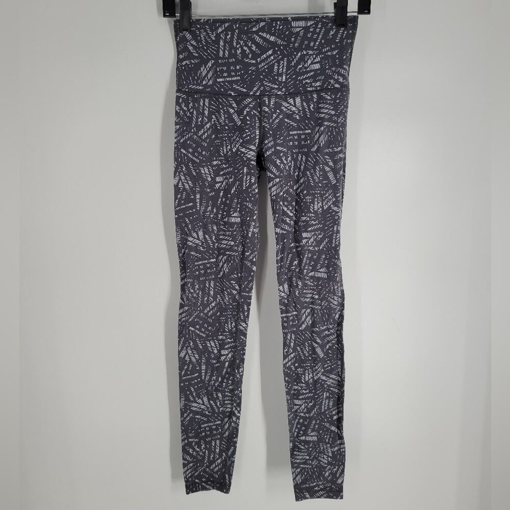Ivivva Grey White High Rise Full Length Tight Leggings 14